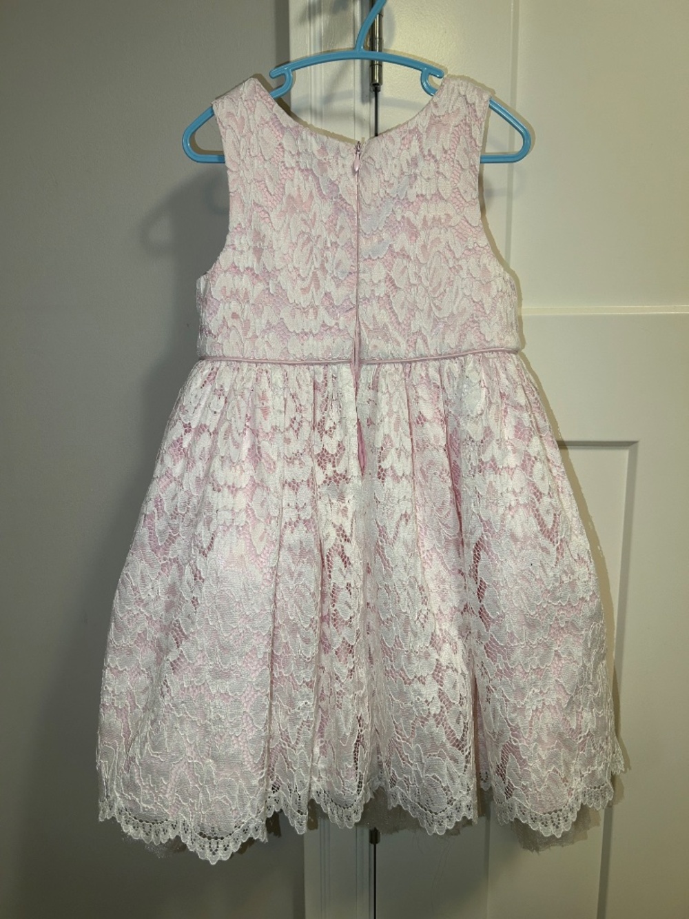 American Princess - Floral Lace - Size 5 - Solid Midi Dress + Cardigan - Pink - Picture 5 of 12